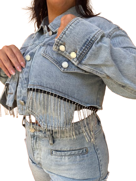 Giacca jeans diamond