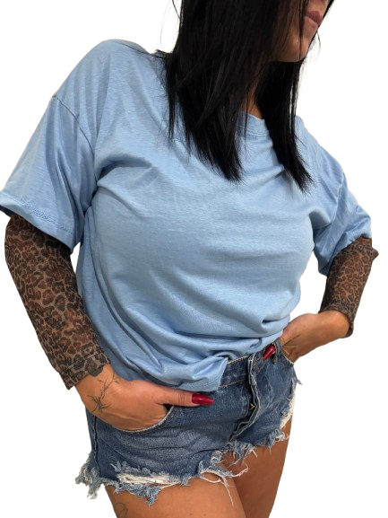 t-shirt manicotti leopard