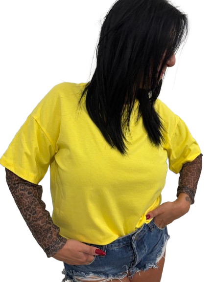 t-shirt manicotti leopard
